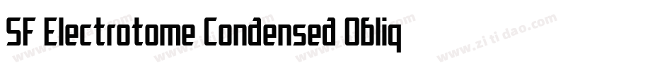 SF Electrotome Condensed Oblique字体转换